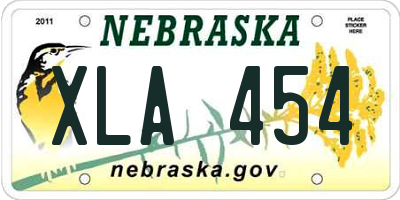 NE license plate XLA454