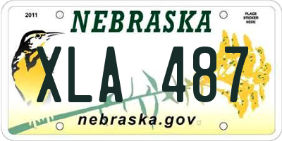 NE license plate XLA487