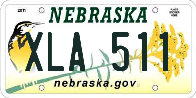 NE license plate XLA511