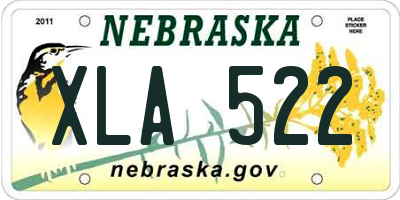 NE license plate XLA522