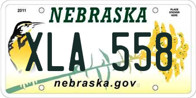 NE license plate XLA558