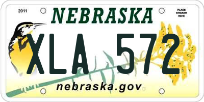 NE license plate XLA572