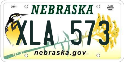 NE license plate XLA573