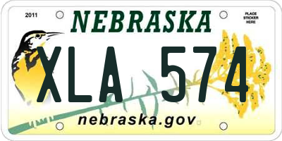 NE license plate XLA574