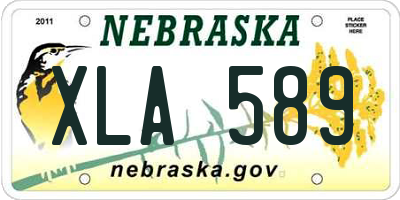 NE license plate XLA589