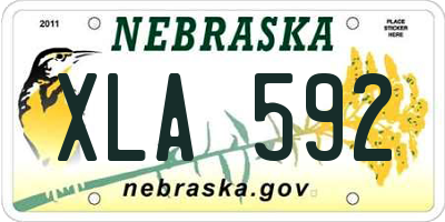 NE license plate XLA592