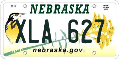 NE license plate XLA627
