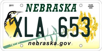 NE license plate XLA653