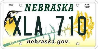 NE license plate XLA710