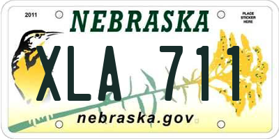 NE license plate XLA711