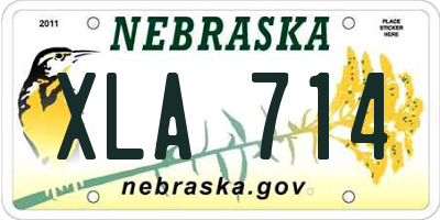 NE license plate XLA714
