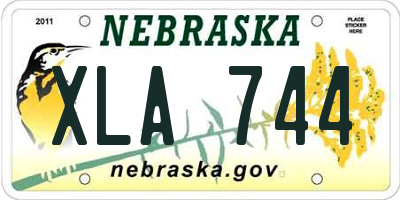 NE license plate XLA744