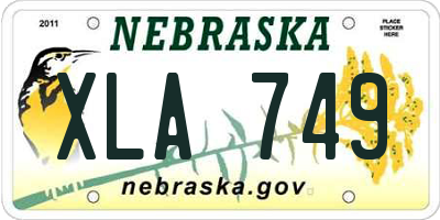 NE license plate XLA749