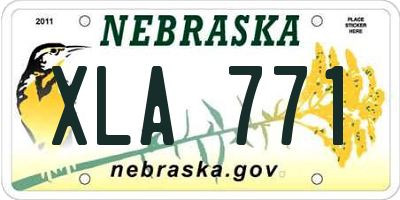 NE license plate XLA771