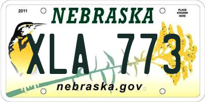 NE license plate XLA773