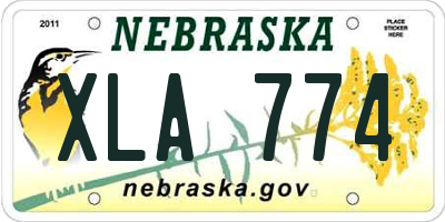NE license plate XLA774