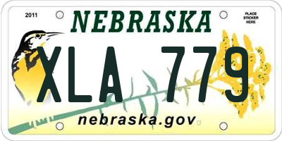 NE license plate XLA779
