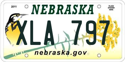 NE license plate XLA797
