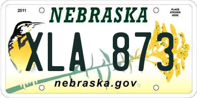 NE license plate XLA873