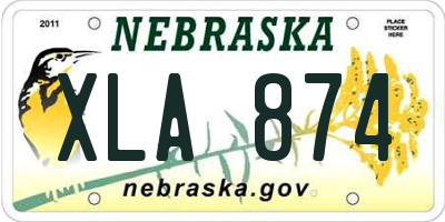 NE license plate XLA874