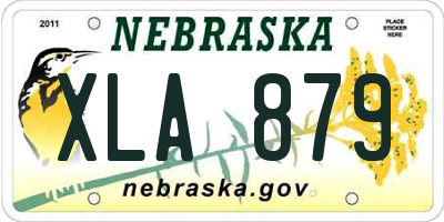 NE license plate XLA879