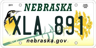 NE license plate XLA891