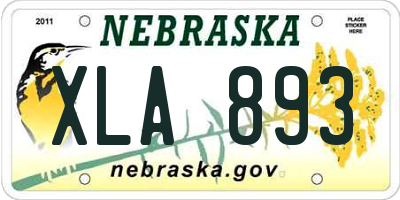 NE license plate XLA893