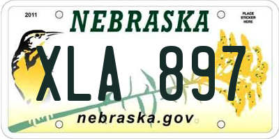 NE license plate XLA897