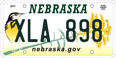 NE license plate XLA898