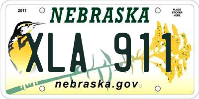 NE license plate XLA911