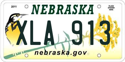 NE license plate XLA913