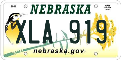 NE license plate XLA919