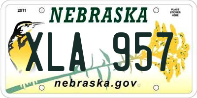 NE license plate XLA957