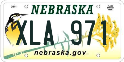 NE license plate XLA971