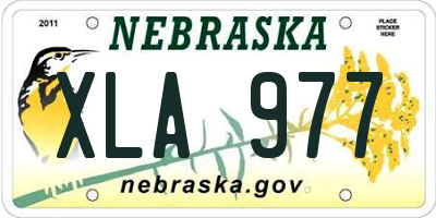 NE license plate XLA977