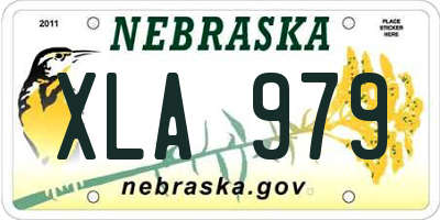 NE license plate XLA979