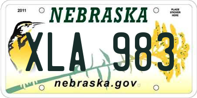 NE license plate XLA983
