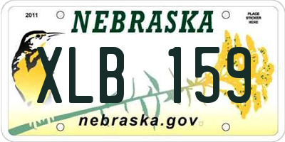NE license plate XLB159