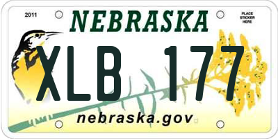 NE license plate XLB177