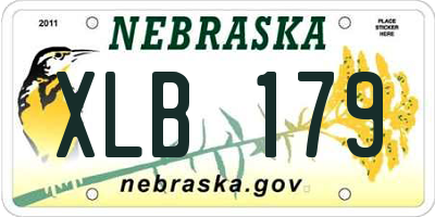 NE license plate XLB179