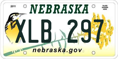 NE license plate XLB297