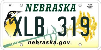 NE license plate XLB319