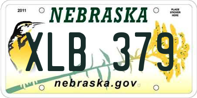 NE license plate XLB379