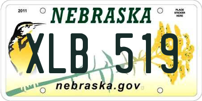 NE license plate XLB519