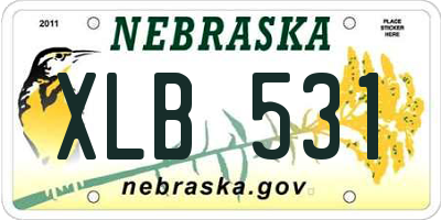 NE license plate XLB531