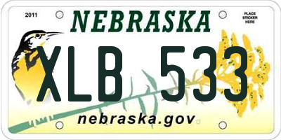 NE license plate XLB533