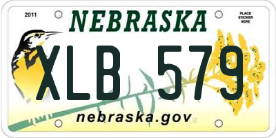 NE license plate XLB579