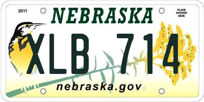 NE license plate XLB714