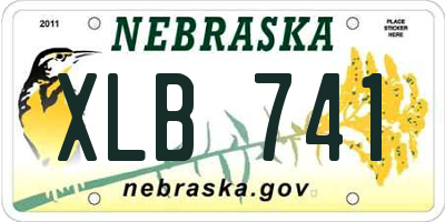NE license plate XLB741