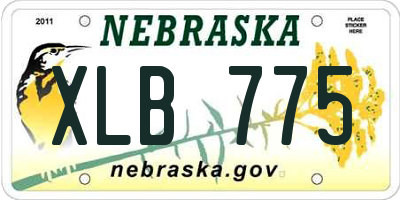 NE license plate XLB775